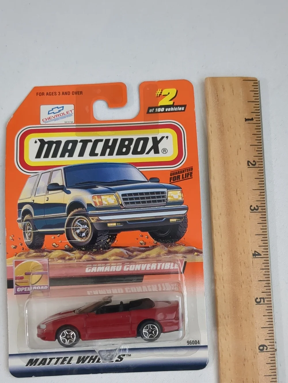Matchbox Camaro Convertible 1999 Chevrolet Red #2/100
